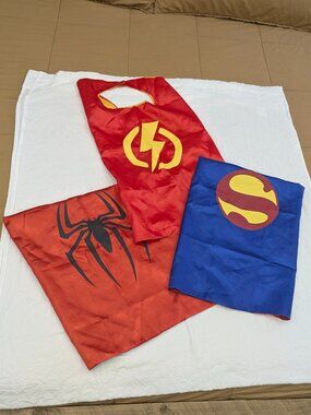 Bundle of 3 Super Hero Capes and Miscellaneous Accessories